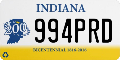 IN license plate 994PRD