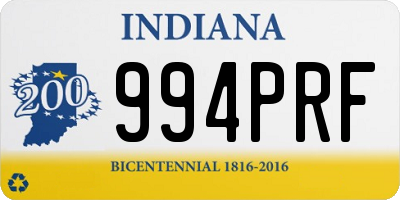 IN license plate 994PRF