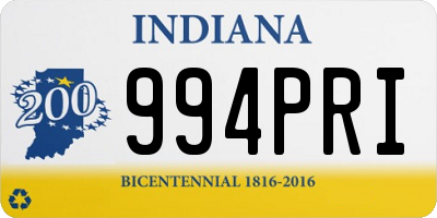 IN license plate 994PRI