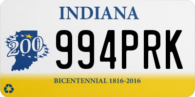 IN license plate 994PRK