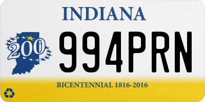 IN license plate 994PRN