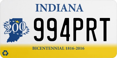 IN license plate 994PRT