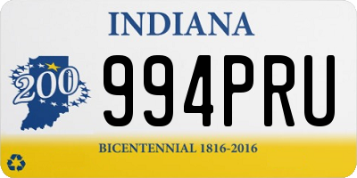 IN license plate 994PRU