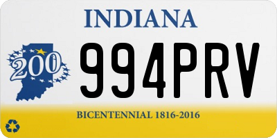 IN license plate 994PRV