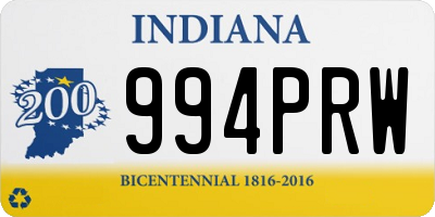 IN license plate 994PRW