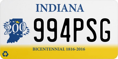 IN license plate 994PSG