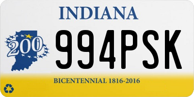 IN license plate 994PSK