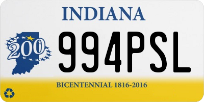 IN license plate 994PSL