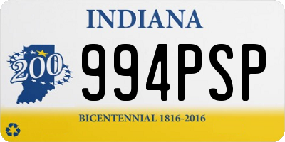 IN license plate 994PSP