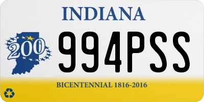 IN license plate 994PSS