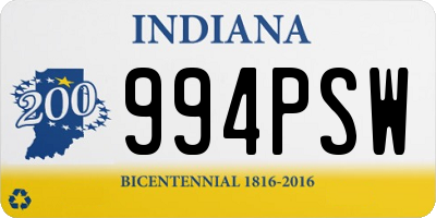 IN license plate 994PSW