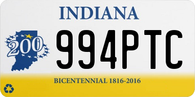 IN license plate 994PTC