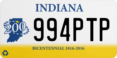 IN license plate 994PTP