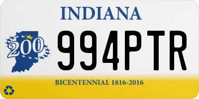 IN license plate 994PTR