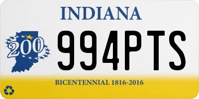 IN license plate 994PTS