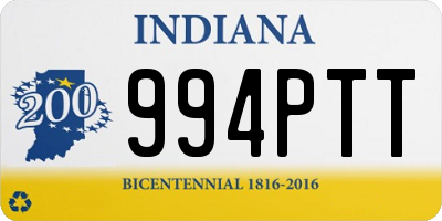 IN license plate 994PTT