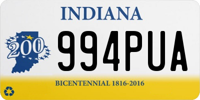 IN license plate 994PUA