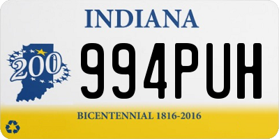 IN license plate 994PUH