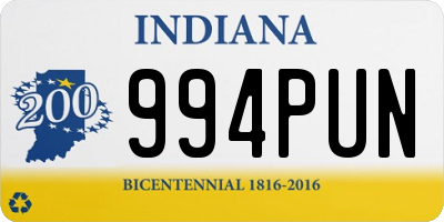 IN license plate 994PUN