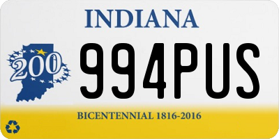 IN license plate 994PUS