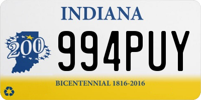 IN license plate 994PUY