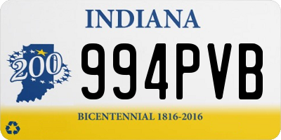 IN license plate 994PVB