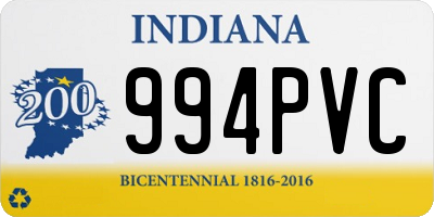 IN license plate 994PVC