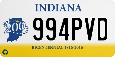 IN license plate 994PVD