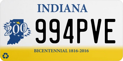 IN license plate 994PVE