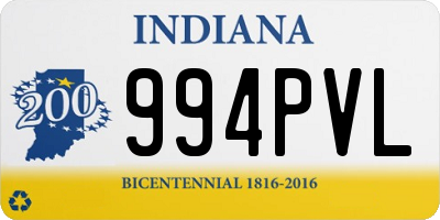 IN license plate 994PVL