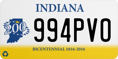 IN license plate 994PVO