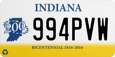 IN license plate 994PVW