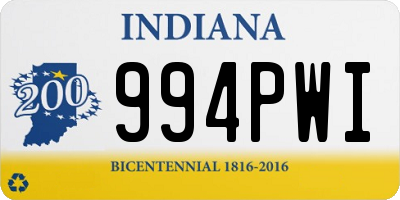 IN license plate 994PWI