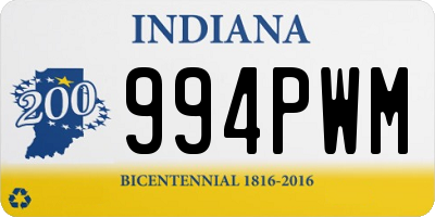 IN license plate 994PWM