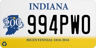 IN license plate 994PWO