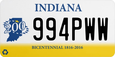 IN license plate 994PWW