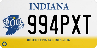 IN license plate 994PXT