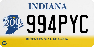 IN license plate 994PYC