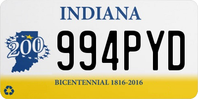 IN license plate 994PYD