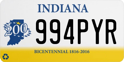 IN license plate 994PYR