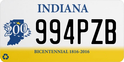 IN license plate 994PZB