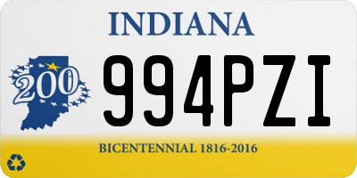 IN license plate 994PZI