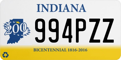 IN license plate 994PZZ