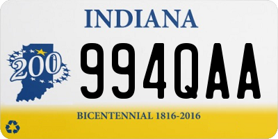 IN license plate 994QAA