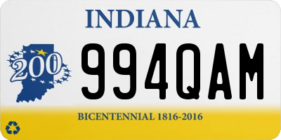 IN license plate 994QAM