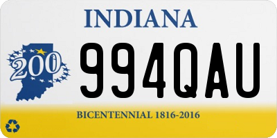 IN license plate 994QAU