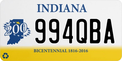 IN license plate 994QBA