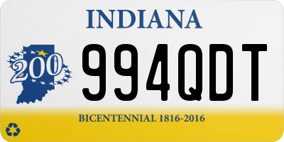 IN license plate 994QDT