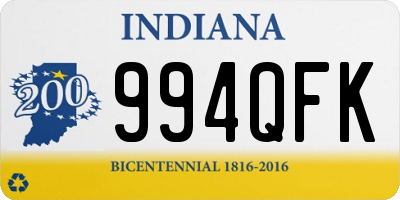 IN license plate 994QFK