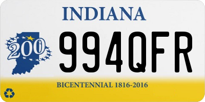 IN license plate 994QFR